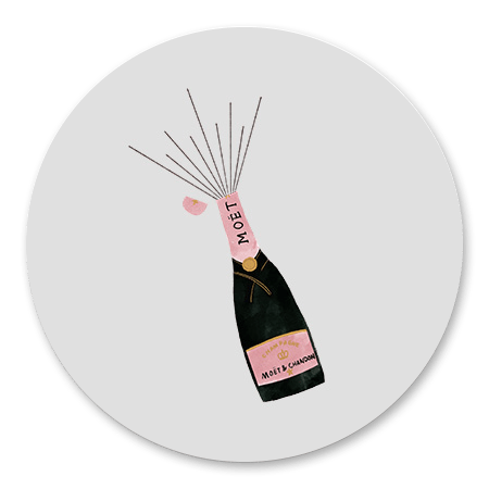 Champagne fles grijs